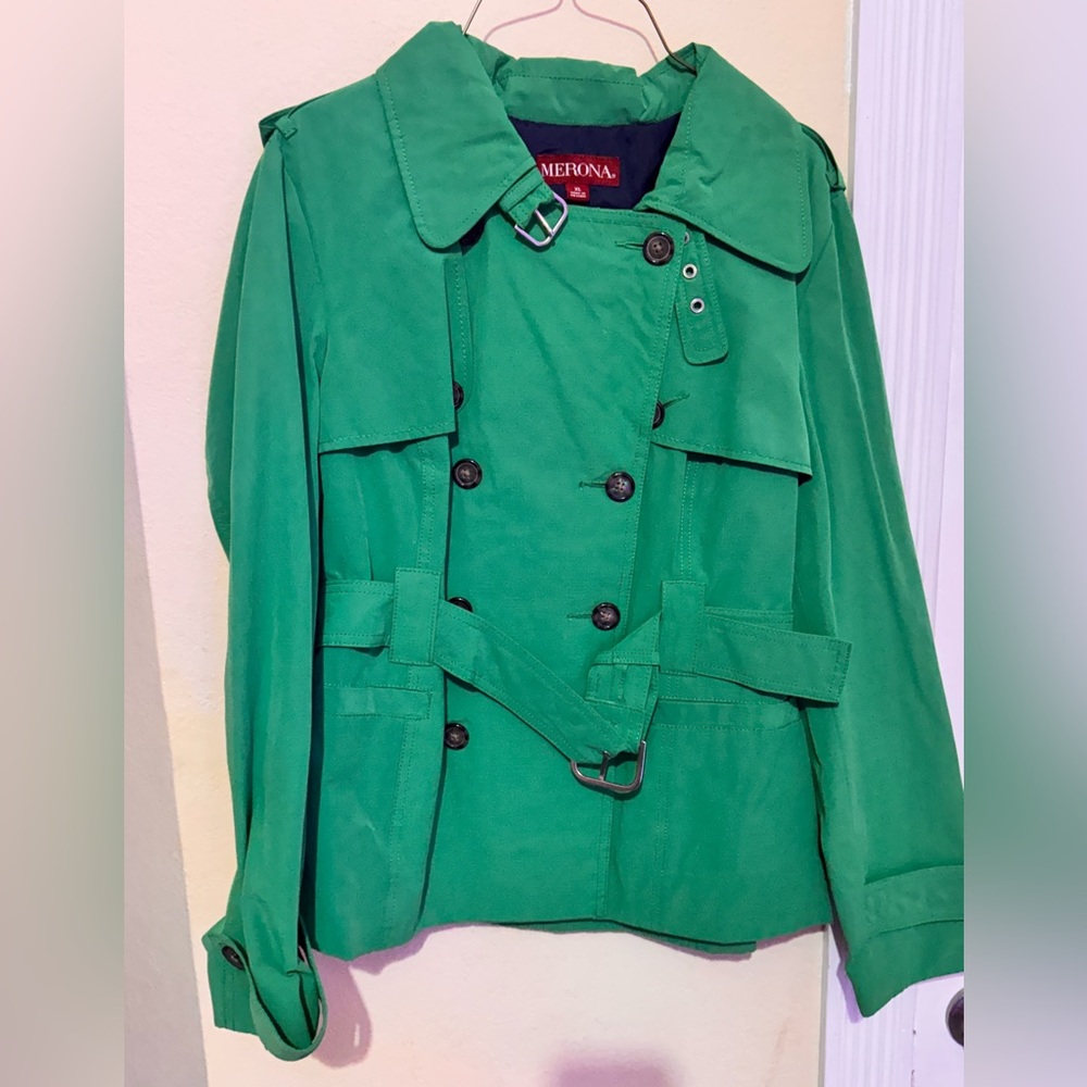 Merona green Trench Coat